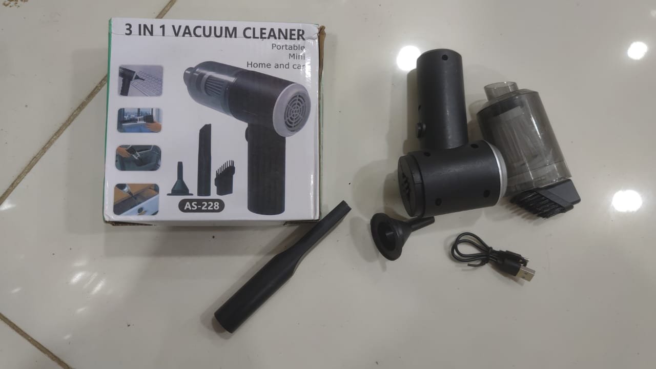 3 In 1 Portable Vacuum Cleaner Wireless Hand-held Cleaning For Car Home (As 228) - Image 5