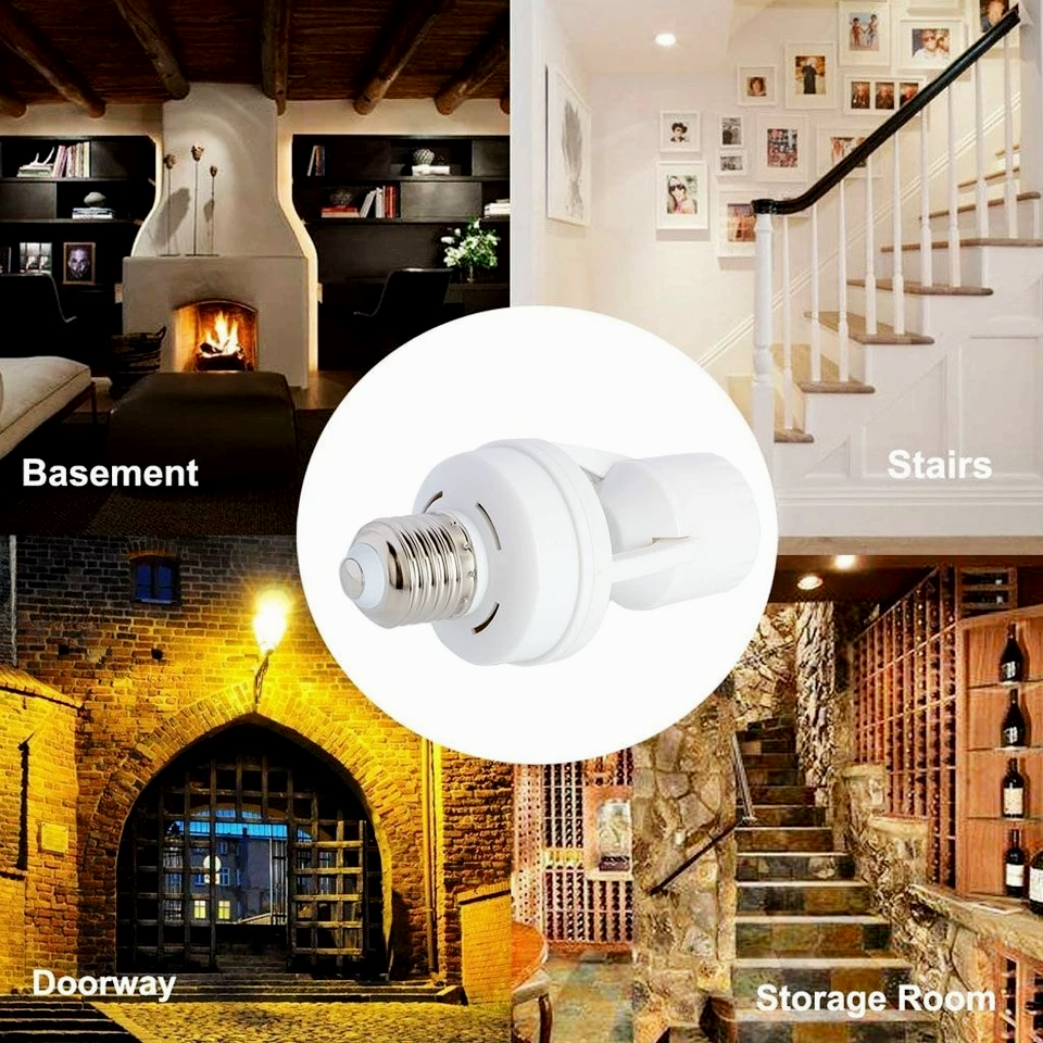 Smart Infrared PIR Motion Sensor E27 Bulb Holder | Auto On/Off Socket Switch | Energy Saving Lamp Base - Image 4
