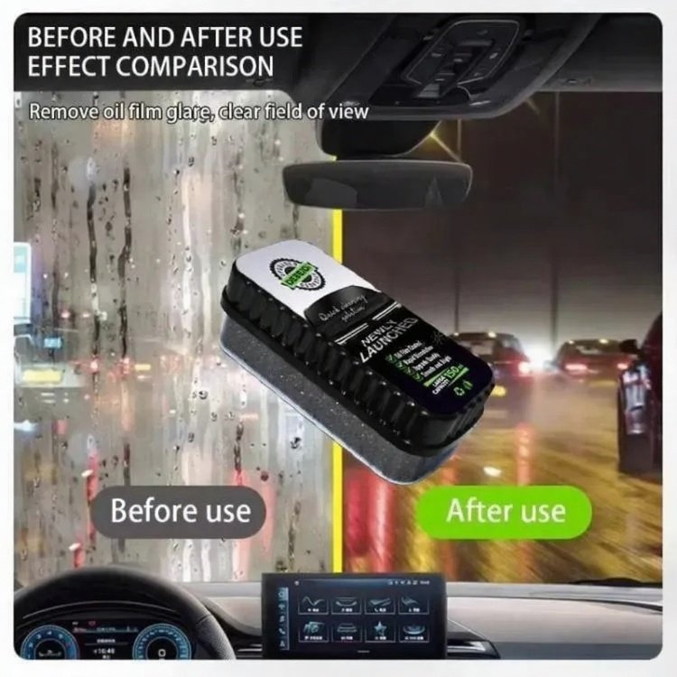 Oil Film Brush Glass Cleaning Board – Car Windshield Oil Film & Stain Remover, Quick Cleaning Solution, 150ml - Image 3