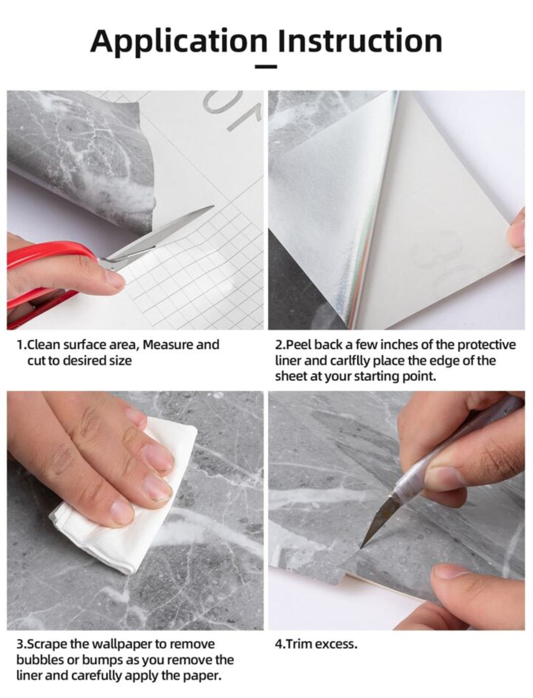 Self Adhesive White Marble Sheet Sticker For Kitchen, Cupboard, Wall – Anti Oil And Heat Resistant Wallpaper - 02 Meter - Image 4