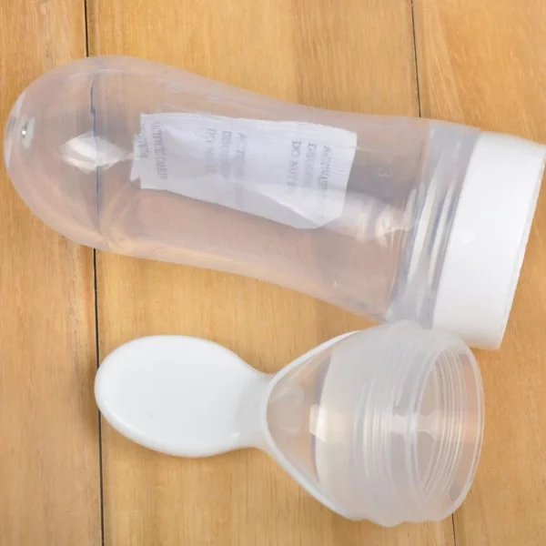 Baby Spoon Feeder Silicone Bottle Feeding (Random Color) - Image 5