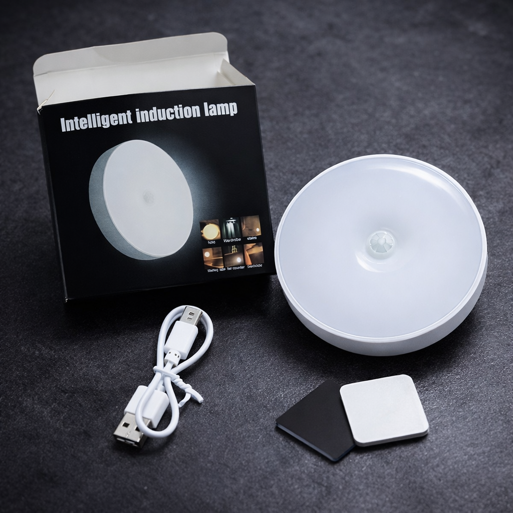 Intelligent Induction Lamp – Smart Motion Sensor Rechargeable Wireless Night Light l Sensor With Button - Image 2