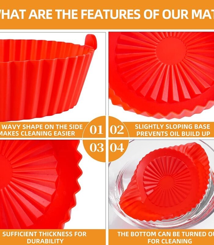 Air Fryer Silicone Liner | 1pc | Food-Safe Non-Stick (Random Colour)