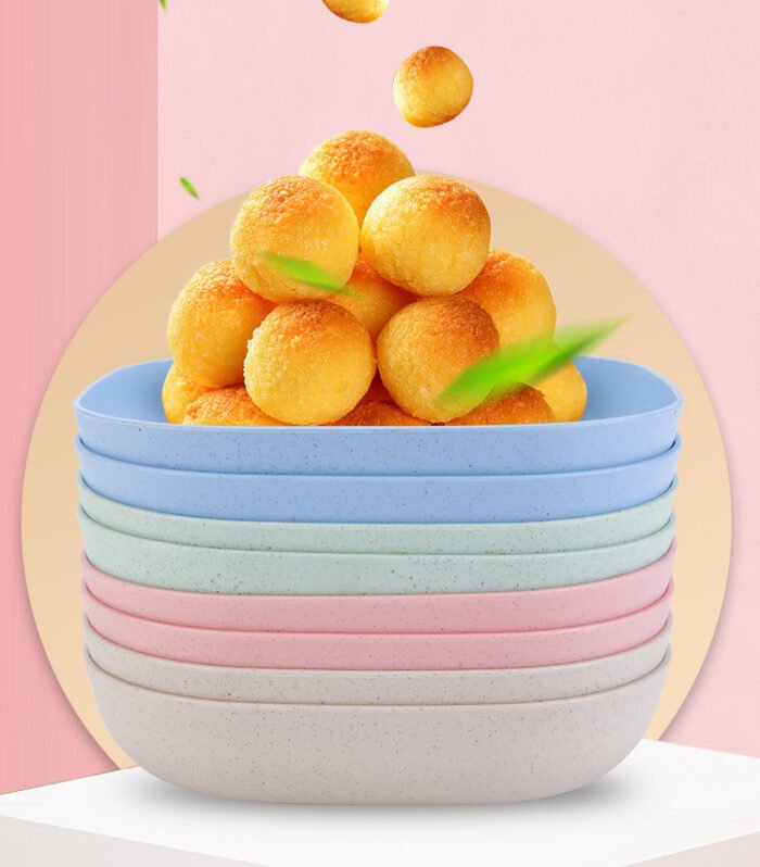 10Pcs Multi-function Eco-Friendly Colored Plastic Bone Dish 6 Inch (Random Colours)